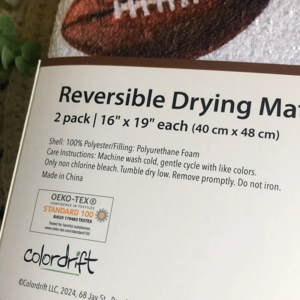 Colordrift FOOTBALL Kitchen Drying Mats